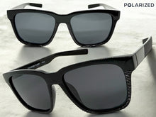 Classic Sporty Driving Fishing POLARIZED SUNGLASSES Large Black Frame - Dark Lens 9086