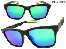 Classic Sporty Driving Fishing POLARIZED SUNGLASSES Large Black Frame - Green Lens 9086