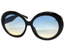 Oversized Exaggerated Vintage Retro Style SUNGLASSES X-Large Round Black Frame 2685