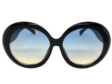 Oversized Exaggerated Vintage Retro Style SUNGLASSES X-Large Round Black Frame 2685