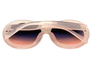 Oversized Exaggerated Vintage Retro Style SUNGLASSES X-Large Round Pink Frame 2685