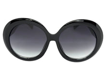 Oversized Exaggerated Vintage Retro Style SUNGLASSES X-Large Round Black Frame 2685