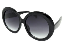 Oversized Exaggerated Vintage Retro Style SUNGLASSES X-Large Round Black Frame 2685