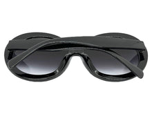 Oversized Exaggerated Vintage Retro Style SUNGLASSES X-Large Round Black Frame 2685