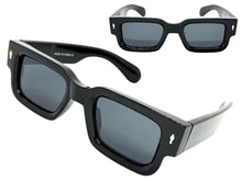 Classic Vintage Retro Style SUNGLASSES Super Thick Black Frame - Dark Lens E2165