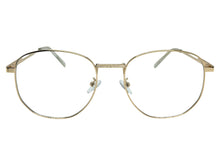 Exaggerated Vintage Retro Style Clear Lens EYEGLASSES Large Gold Metal Frame P0194