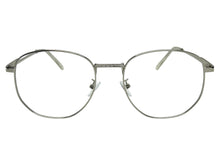 Exaggerated Vintage Retro Style Clear Lens EYEGLASSES Large Silver Metal Frame P0194