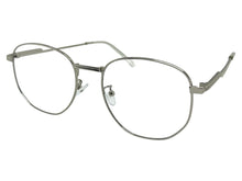 Exaggerated Vintage Retro Style Clear Lens EYEGLASSES Large Silver Metal Frame P0194
