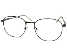 Exaggerated Vintage Retro Style Clear Lens EYEGLASSES Large Gunmetal Frame P0194