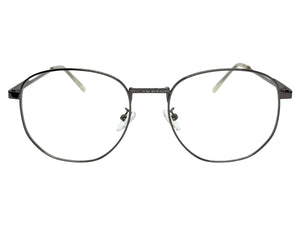 Exaggerated Vintage Retro Style Clear Lens EYEGLASSES Large Gunmetal Frame P0194