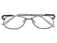 Exaggerated Vintage Retro Style Clear Lens EYEGLASSES Large Gunmetal Frame P0194