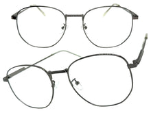 Exaggerated Vintage Retro Style Clear Lens EYEGLASSES Large Gunmetal Frame P0194