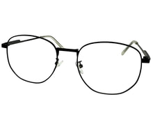 Exaggerated Vintage Retro Style Clear Lens EYEGLASSES Large Black Metal Frame P0194