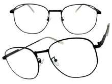 Exaggerated Vintage Retro Style Clear Lens EYEGLASSES Large Black Metal Frame P0194