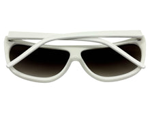 Oversized Classic Vintage Retro Style SUNGLASSES Large White Snakeskin Frame 1100