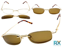 Classy Elegant Modern Style Optical EYEGLASSES Stainless Steel Frame with Magnetic Clip On DV016