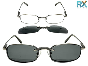 Classy Elegant Modern Style Optical EYEGLASSES Stainless Steel Frame with Magnetic Clip On DV012