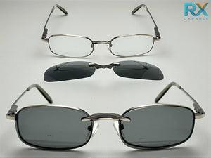 Classy Elegant Modern Style Optical EYEGLASSES Stainless Steel Frame with Magnetic Clip On DV012