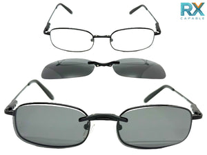 Classy Elegant Modern Style Optical EYEGLASSES Stainless Steel Frame with Magnetic Clip On DV012
