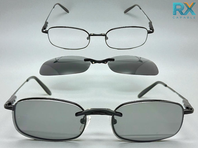 Classy Elegant Modern Style Optical EYEGLASSES Stainless Steel Frame with Magnetic Clip On DV012