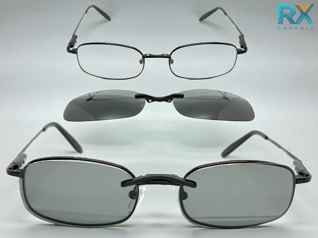 Classy Elegant Modern Style Optical EYEGLASSES Stainless Steel Frame with Magnetic Clip On DV012