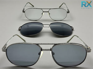 Classy Elegant Vintage Retro Style Optical EYEGLASSES Stainless Steel Frame with Magnetic Clip On DV010