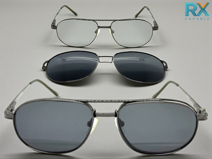 Classy Elegant Vintage Retro Style Optical EYEGLASSES Stainless Steel Frame with Magnetic Clip On DV010