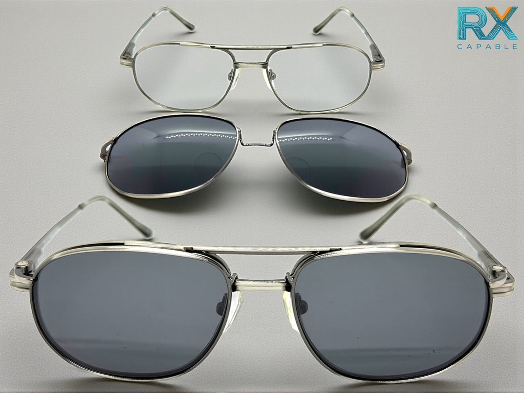 Classy Elegant Vintage Retro Style Optical EYEGLASSES Stainless Steel Frame with Magnetic Clip On DV010