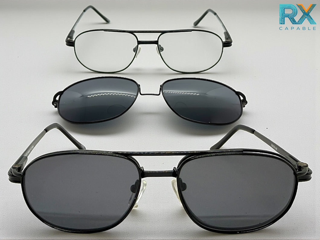 Classy Elegant Vintage Retro Style Optical EYEGLASSES Stainless Steel Frame with Magnetic Clip On DV010