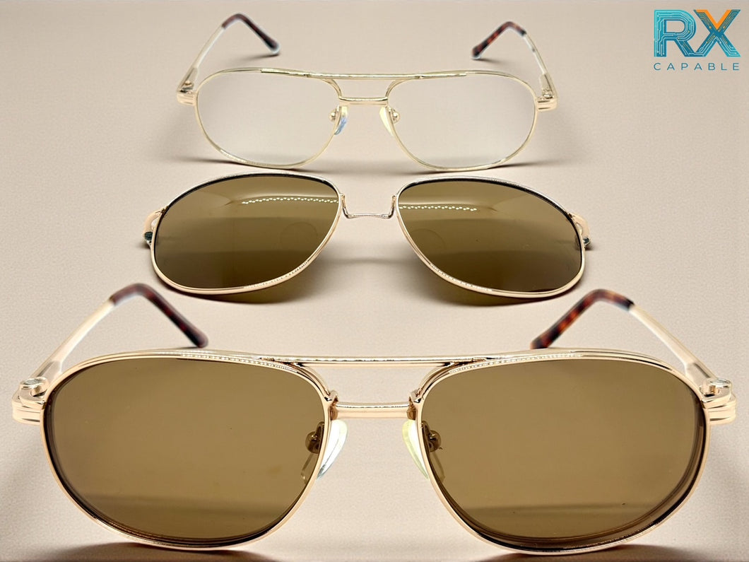 Classy Elegant Vintage Retro Style Optical EYEGLASSES Stainless Steel Frame with Magnetic Clip On DV010