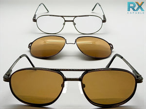 Classy Elegant Vintage Retro Style Optical EYEGLASSES Stainless Steel Frame with Magnetic Clip On DV010