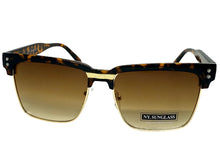 Classy Elegant Modern Retro Hip Hop Style SUNGLASSES Square Black & Gold Frame 6462