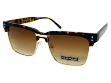 Classy Elegant Modern Retro Hip Hop Style SUNGLASSES Square Black & Gold Frame 6462