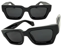 Classic Vintage Retro Style SUNGLASSES Thick Black Frame - Dark Lens 2056