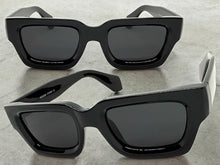 Classic Vintage Retro Style SUNGLASSES Thick Black Frame - Dark Lens 2056