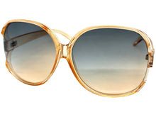 Oversized Exaggerated Vintage Retro Style SUNGLASSES Huge X-Large Nude Frame 80007
