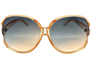 Oversized Exaggerated Vintage Retro Style SUNGLASSES Huge X-Large Nude Frame 80007
