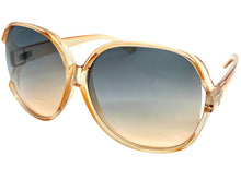 Oversized Exaggerated Vintage Retro Style SUNGLASSES Huge X-Large Nude Frame 80007