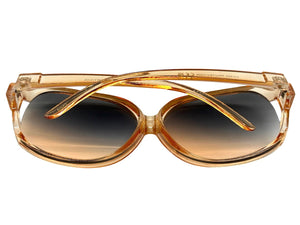 Oversized Exaggerated Vintage Retro Style SUNGLASSES Huge X-Large Nude Frame 80007
