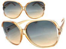 Oversized Exaggerated Vintage Retro Style SUNGLASSES Huge X-Large Nude Frame 80007