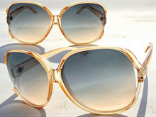 Oversized Exaggerated Vintage Retro Style SUNGLASSES Huge X-Large Nude Frame 80007