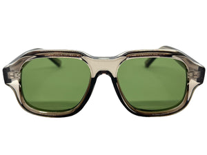 Classic Vintage Retro Style SUNGLASSES Large Thick Square Gray Acetate Frame C004