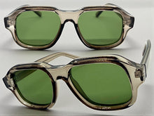 Classic Vintage Retro Style SUNGLASSES Large Thick Square Gray Acetate Frame C004
