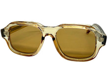 Classic Vintage Retro Style SUNGLASSES Large Thick Square Champagne Acetate Frame C004