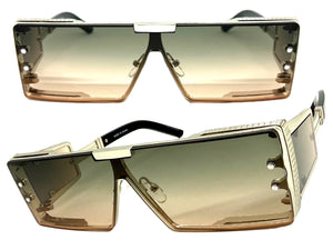 Classic Hardcore Luxury Hip Hop Rapper Pimp Style SUNGLASSES Silver Frame 79004