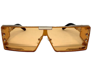 Classic Hardcore Luxury Hip Hop Rapper Pimp Style SUNGLASSES Gold Frame 79004