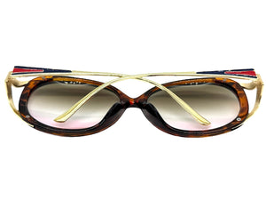 Oversized Exaggerated Vintage Retro Style SUNGLASSES Large Round Tortoise & Gold Frame 96211