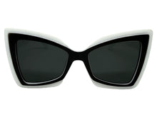 Exaggerated Vintage Retro Style SUNGLASSES Funky White Bow Shape Frame 49309