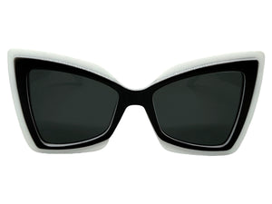 Exaggerated Vintage Retro Style SUNGLASSES Funky White Bow Shape Frame 49309