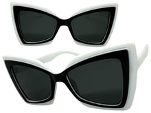 Exaggerated Vintage Retro Style SUNGLASSES Funky White Bow Shape Frame 49309